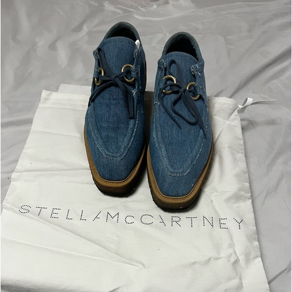 Stella McCartney Shoes - Stella McCartney Denim Distressed Wedges Size 38 Used